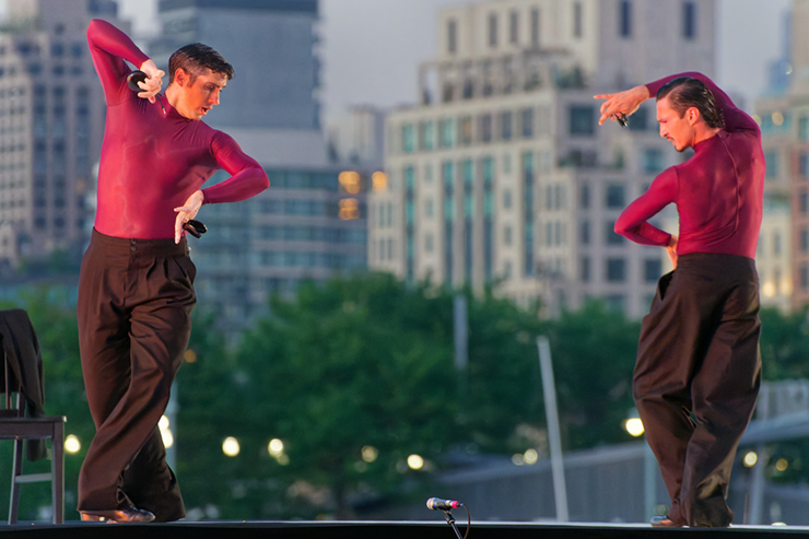 UNARTE Cía from Spain in the world premiere of “Verso Roto” (“Broken Verse"). Photo: Carl Glassman/Tribeca Trib
